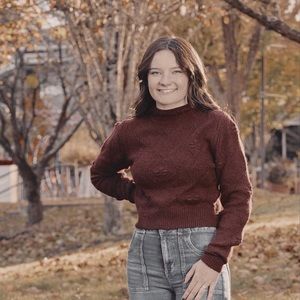 Francesca’s cropped fitted sweater